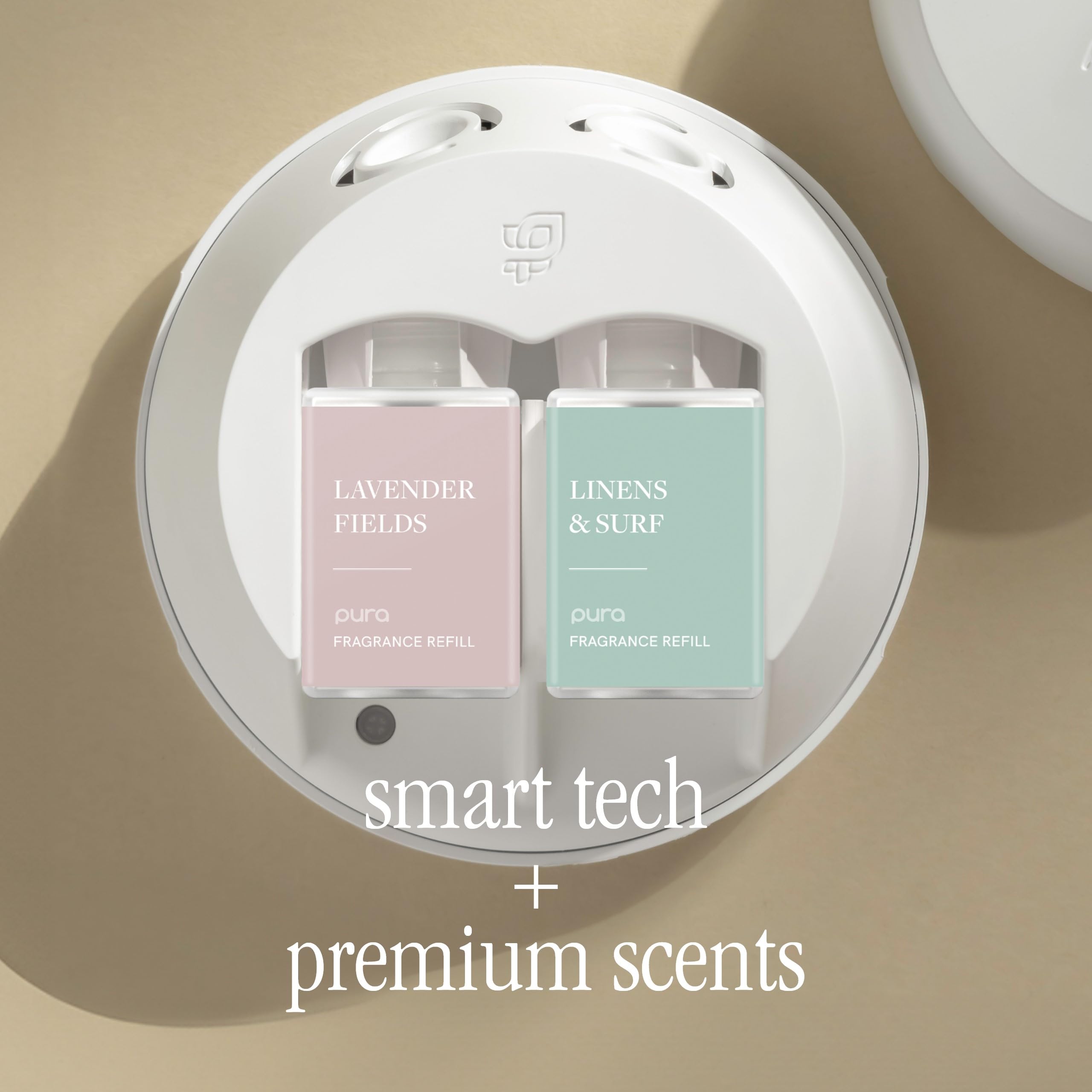 Pura 4 Smart Home Fragrance Device Starter Set - Scent Diffuser for Home- Linens & Surf, Lavender Fields, White Tea No. 1, Yuzu Citron Scent - Image 7