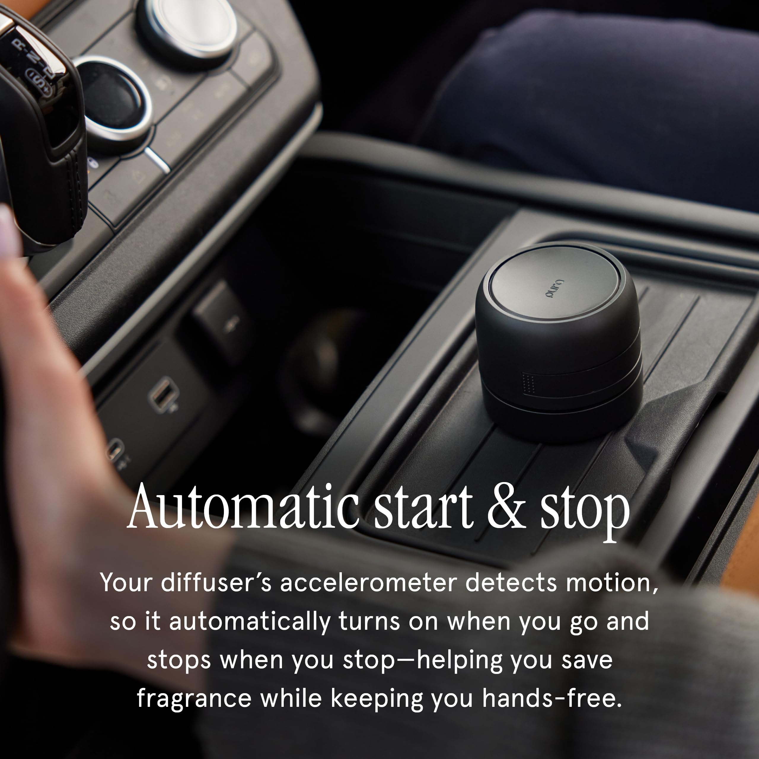 Pura Car Pro - Smart Fragrance Diffusion - Rechargeable & Cordless Fragrance Diffusion - Portable Smart Car Diffuser with USB-C Cable - Start & Stop Accelerometer Detects Motion - Diffuser Only - Image 6