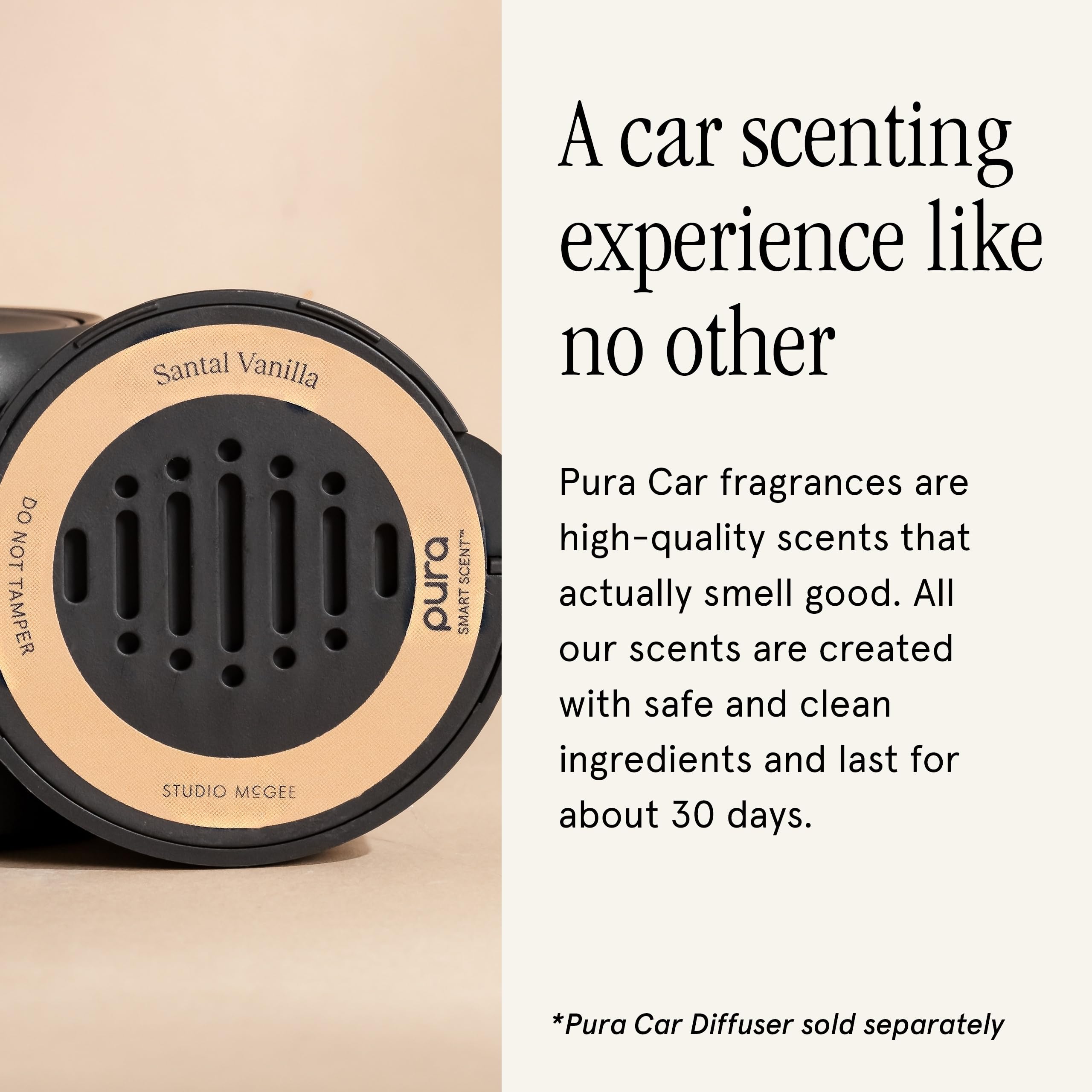 Pura & Studio McGee - Fragrance for Car Diffuser - Clean & Safe Luxury Scent Refill - Long-Lasting for 30 Days of Aroma - Must-Have Accessory - Santal Vanilla - Image 3